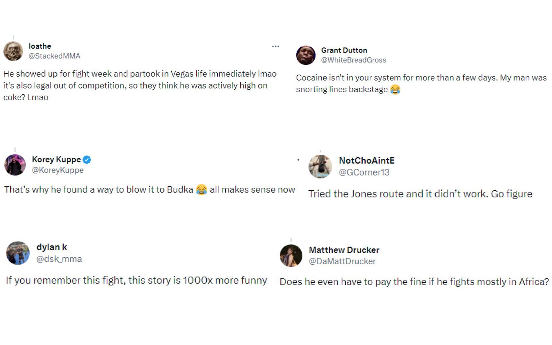 Fan reaction to the suspension